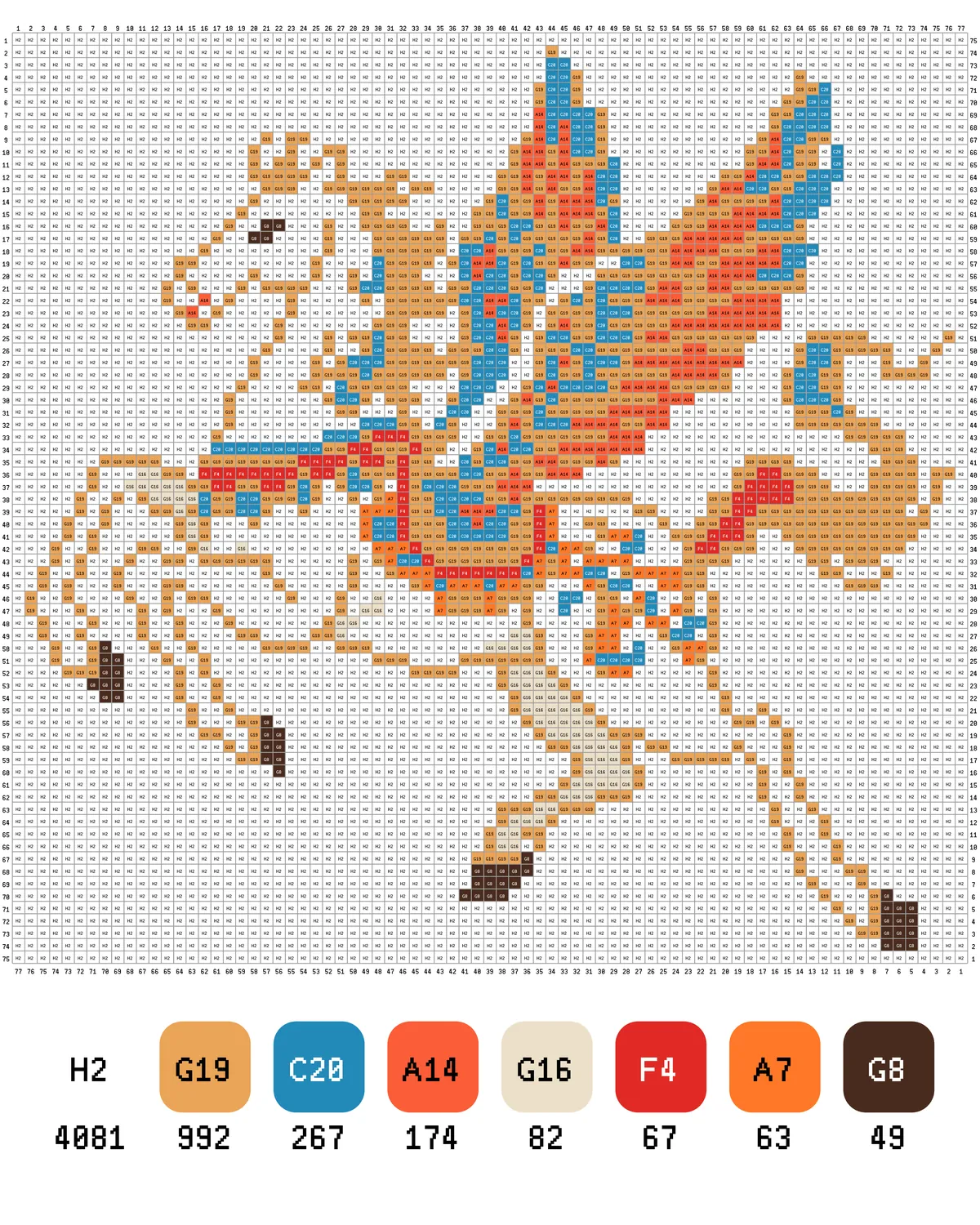 Dunhuang Flying Horse Fuse Bead Pattern