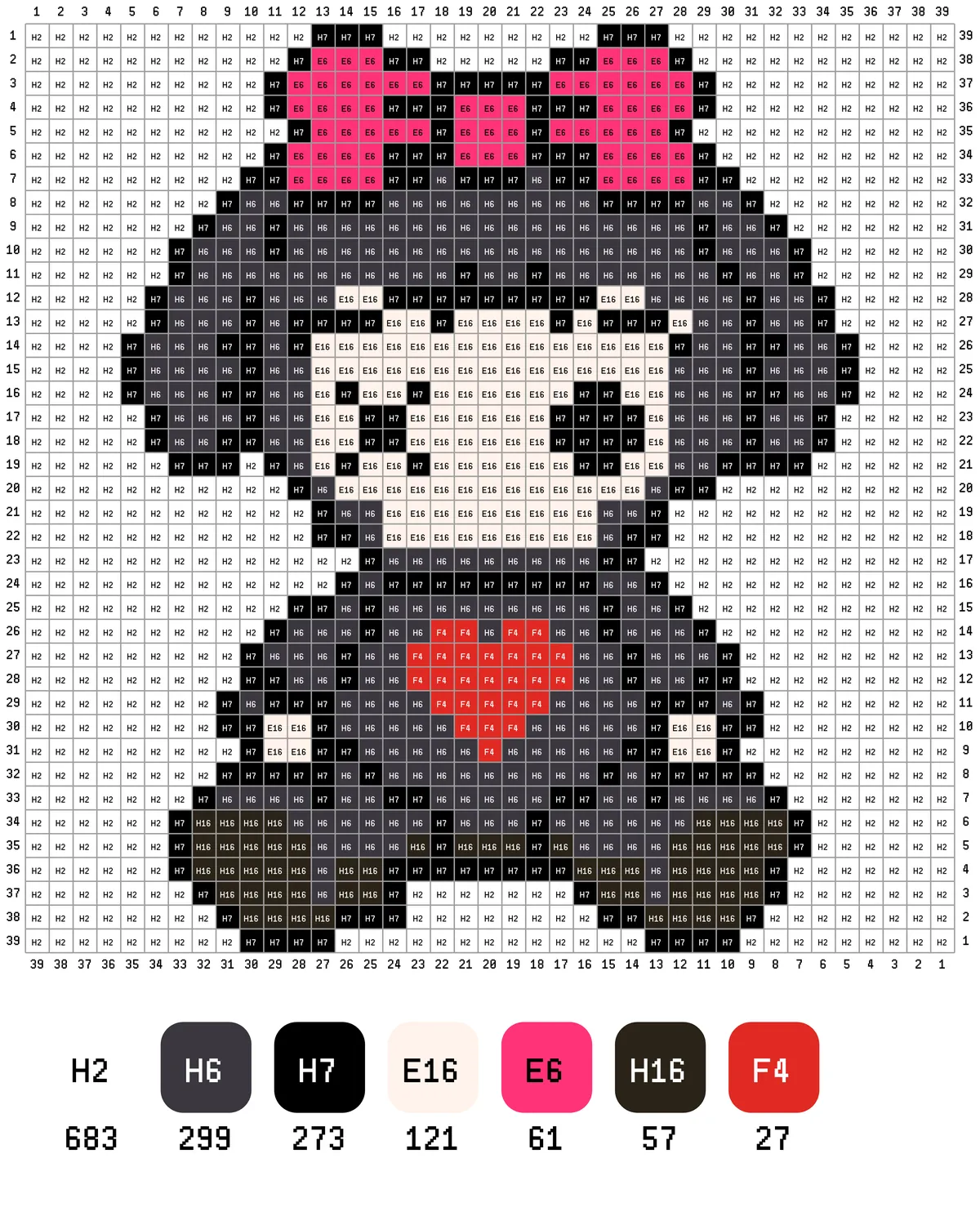 Pink Bow Doll Fuse Bead Pattern