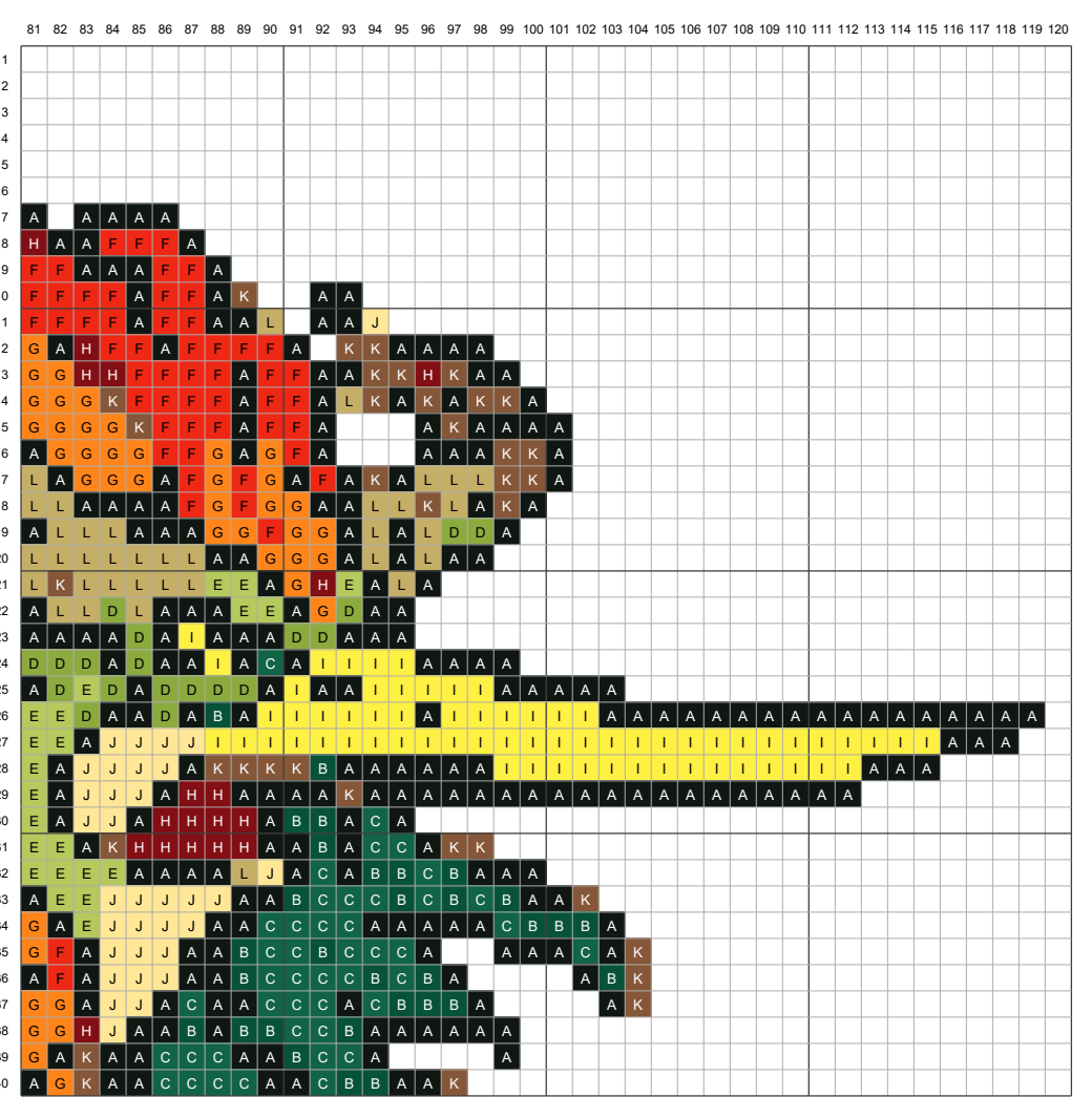 Detailed coordinate chart preview for Taotie Fuse Bead Pattern