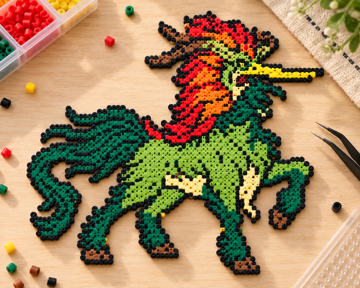 Taotie Fuse Bead Pattern
